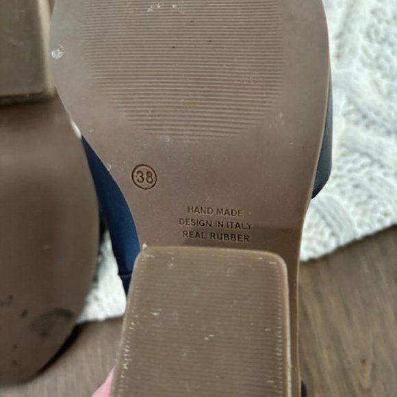 Leather Black open toe shoes - Picture 5 of 7